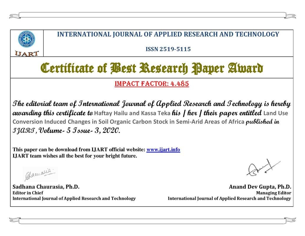 BEST RESEARCH PAPER AWARD