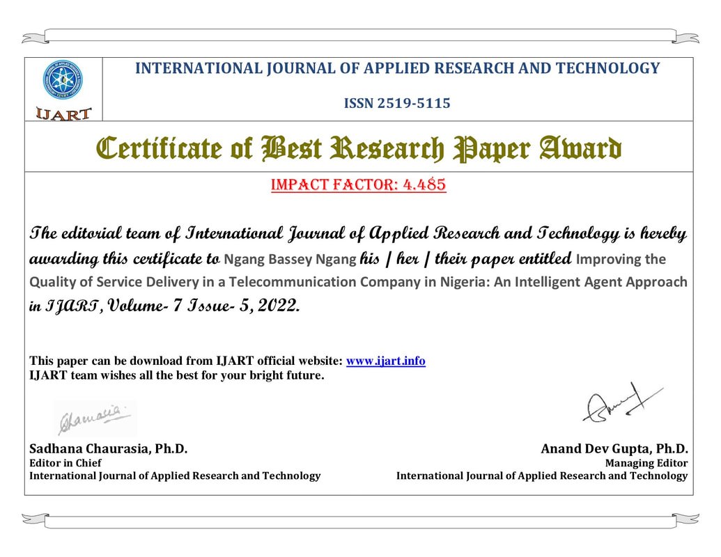 BEST RESEARCH PAPER AWARD