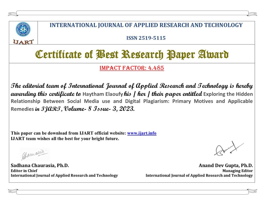 BEST RESEARCH PAPER AWARD