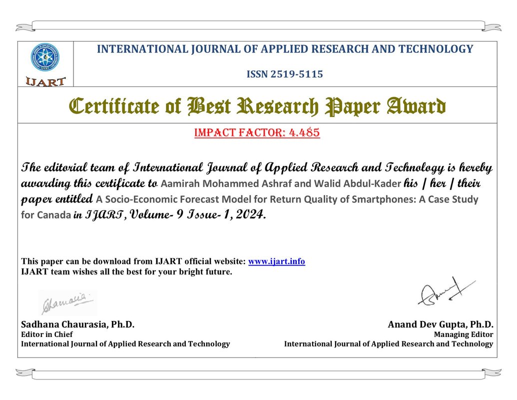 BEST RESEARCH PAPER AWARD